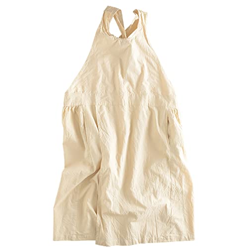 アンドパッカブル 「kukugoto」 エプロン レディース スリットギャザー 着丈115cm ベベル ベージュ 71849