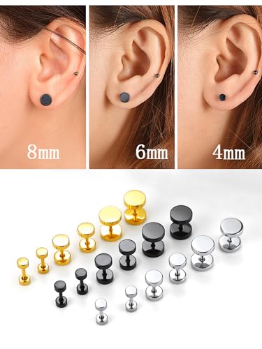 Brincos de argola de aço inoxidável com taxas em estilo punk para homens e mulheres, joia de destaqu