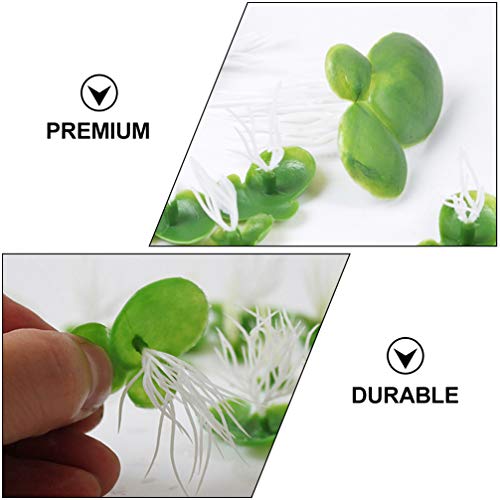 POPETPOP Pacotes de 2 Lentilha Artificial Planta Folhagem Artificial Flutuante Lagoa Decoração Paisa
