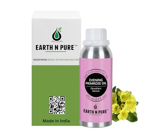 Image of Earth N Pure Evening Primrose Oil for Skin, Hair and Nails Care | Cold Pressed | 250 ML