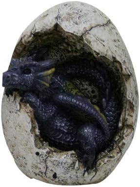 4.75 Inch Purple Dragon Hatchling in Egg Casing Statue Figurine
