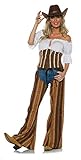 Underwraps Women's Western Cowgirl Costume-Bandit, Brown, Medium