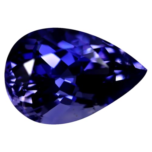 Iolite bleue naturelle taille poire gemme brute de Ceylan cadeau précieux
