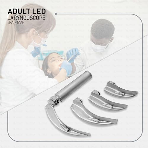 Image of OTICA Adult Macintosh Type LED Laryngoscope Set (Blade Size: 1,2,3 and 4)