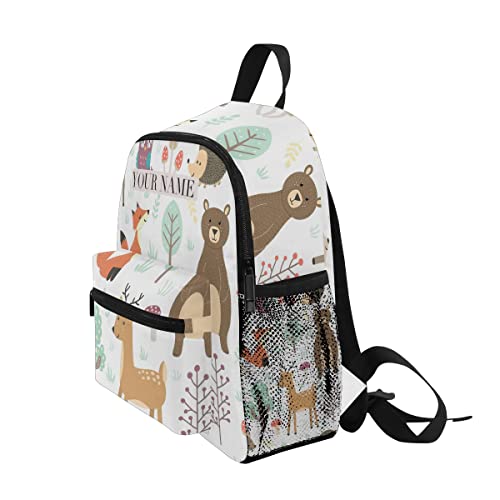 OREZI Custom Kids Name Toddler Backpack,Personalized Todder Backpack Foxes and Bear Preschool Kindergarten Book Bag Practical and Durable Daycare Bag for Travel,Toys3