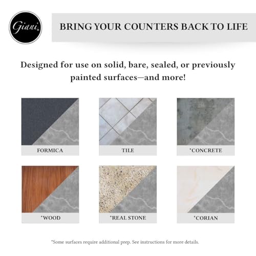 Image of Giani Marble Easy Epoxy Countertop Paint Kit (Emperador Grey)