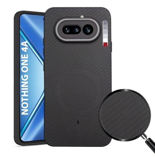 Image of LIRAMARK Rugged Carbon Fibre TPU Armor Silicone Back Cover Case for Nothing Phone 4a 5G