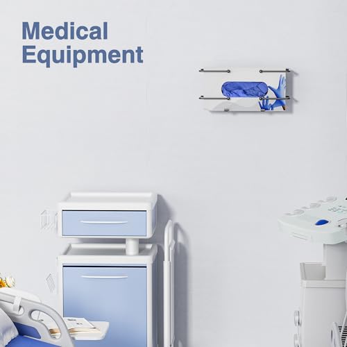 wall mount glove box dispenser black holder for disposable gloves amp tissues - organize in lab kitchen bathroom garage