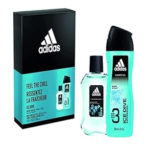 Adidas Ice Dive Gift Set For Him, 100ml Eau De Toilette & 250ml Shower Gel