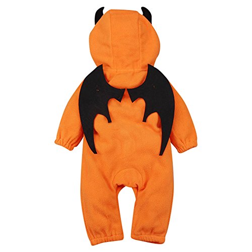 Le SSara Halloween Pompoen Hooded Jumpsuit Kerst Romper Outifts - Afbeelding 3