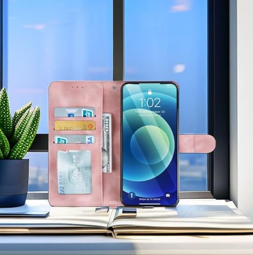 Image of amazon basics Redmi Note 15 5G Flip Cover | Card Pockets Wallet & Stand | Flip Cover for Redmi Note 15 5G (Executive Pink)
