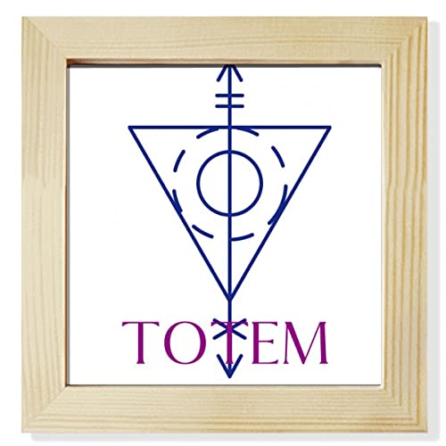 Arrowhead - Marco de fotos cuadrado con forma de tótem triangular