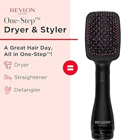 Alternative view of REVLON One-Step Hair Dryer and Styler, All-in-One Detangling and Straightener Brush for Salon-Quality Smooth, Straight Hair, More Shine and Less Frizz, Black