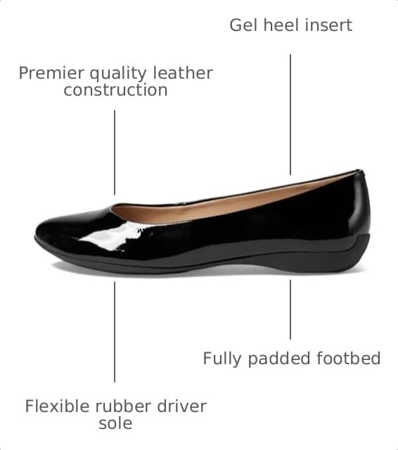 Image of Women's Genuine Leather Comfort Slip on Ballet Flats
