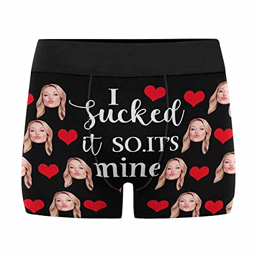 Custom Face Boxer Briefs Shorts Underwear with Photo Picture for Men XS-5XL