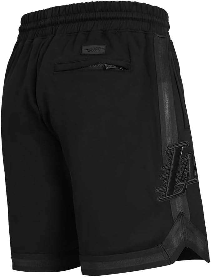 Pro Standard NBA Mens Mens NBA Classic Triple Black Cotton Double Knit Athletic Short - Image 3