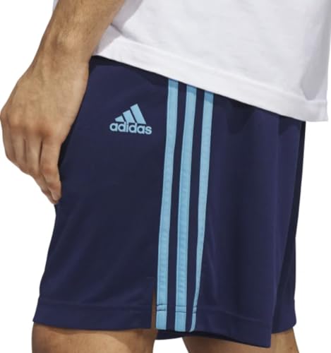 adidas Men's 3 Stripe Moisture Wicking Breathable Active Short