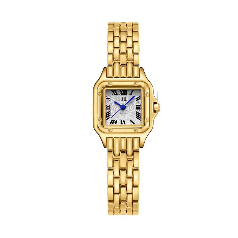 Image of Quartz Glass Dial Stainless Steel Analog Watch for Women Daily Office Wear