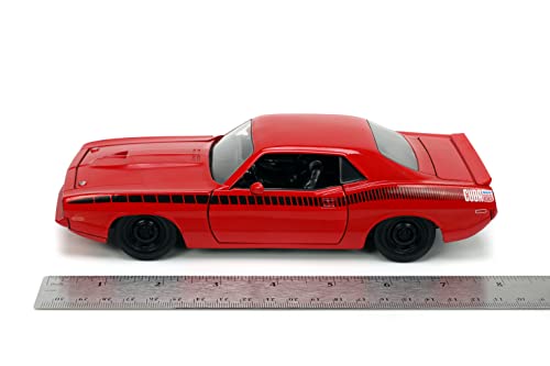 Jada Toys Big Time Muscle 1:24 Plymouth Barracuda Rojo/Negro miniatura 7