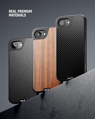 Image of Mous for iPhone 16e Case MagSafe Compatible - Limitless 6.0 - Black Speckled Fabric - Protective Shockproof Phone Cover