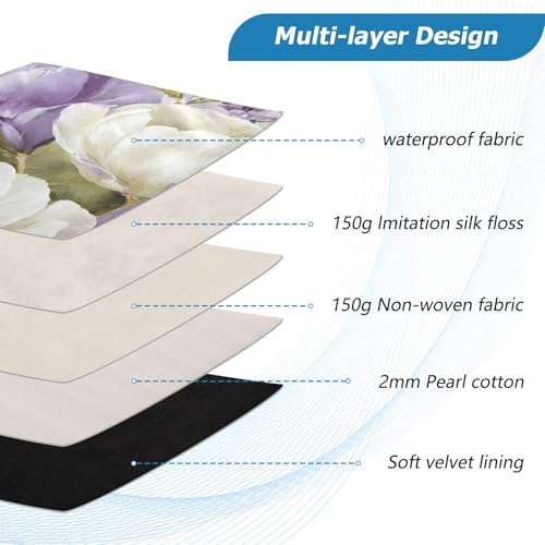 Funda acolchada portátil con diseño floral para laptop 13 pulg miniatura 4