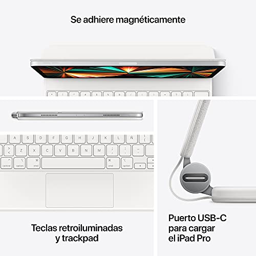 Image of Apple Magic Keyboard: iPad Keyboard and case for iPad Pro 12.9 inch (3rd, 4th, 5th and 6th gen) and iPad Air (M2), Great Typing Experience, Built-in trackpad, Spanish (Latin American) - Black