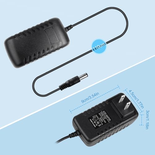 Image of 12V Power Supply, 12 Volt 3A 36W DC Power Supply, Black LED Power Adapter, AC 110V to 12V Wall Mounted Transformer Plug for LED Strip Lights with 5.5 /2.1 DC Female Connector