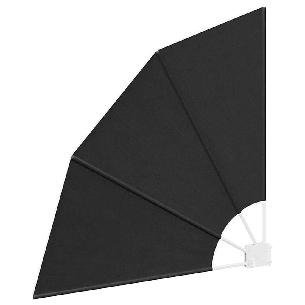 Brise-Vue pour Balcon Anthracite 115 x 115 cm, Écran de Confidentialité Pliable en Polyester et Acier pour Terrasse et Jardin, Pare-Vue Latéral avec Mécanisme de Levage Manuel