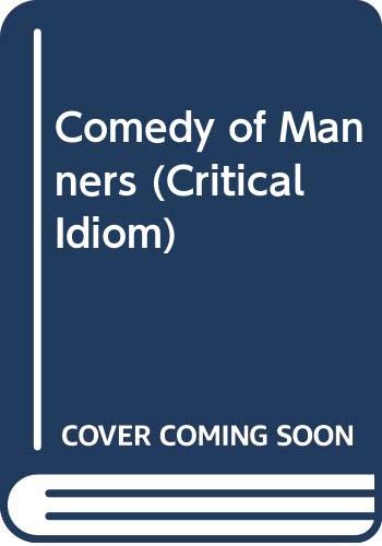 Buy Comedy of Manners (Critical Idiom S.) — BookShops.in