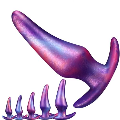 LOXICAI Elastisches Silikon Analplug 5 Set Progressiver Anal plug Anfänger Weich Buttplug Analdildo mit Ankerfuß Afterdehner G-Punkt Stimulator Anal Dilatator SM Sexspielzeug für Frauen Männer paar