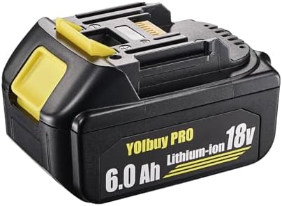 （16:30時点） YOIbuy PRO 18V リチウムイオンバッテリー 6.0Ah実容量 MKT 18V互換 全保護基板 最大放電電流60A 国内正規品 BL1860B (1)