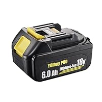 YOIbuy PRO 18V リチウムイオンバッテリー 6.0Ah実容量 MKT 18V互換 全保護基板 最大放電電流60A 国内正規品 BL1860B (1)