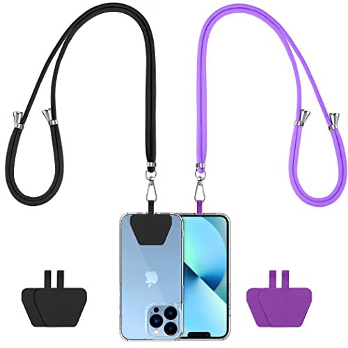 Cell Phone Lanyard 2 Pcs-1 Pcs 30"(Neck Strap×1)+8"(Wrist Strap×1) Black - Photo 65 sur 115