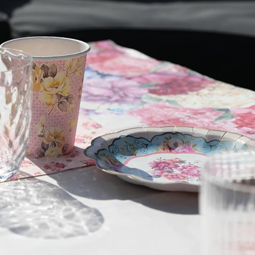 Platos de papel florales Talking Tables a granel (144 uds) estilo vintage para bodas y fiestas 5