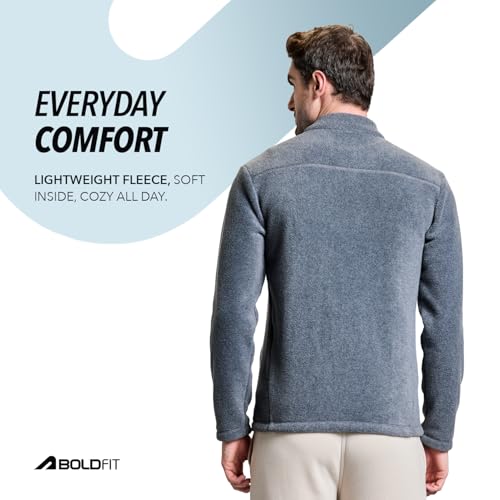 Boldfit Men's Gray Full Zipper Sweatshirt Antra Grey - Image 4