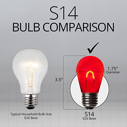 Bombillo LED Edison S14 Rojo Shatterproof Polyflex PET Pack 5 miniatura 3