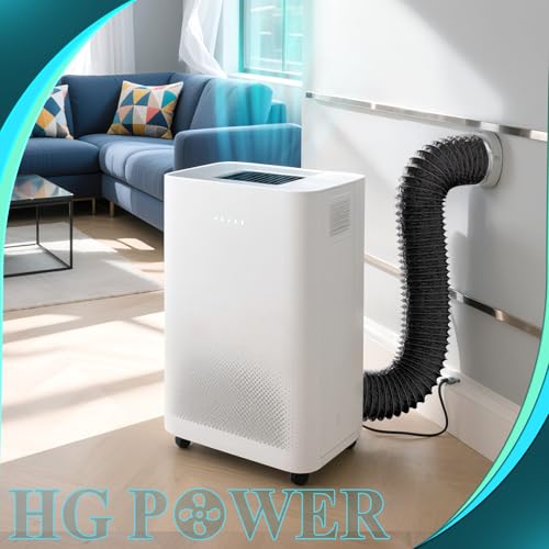 HG Power 100mm Abluftschlauch, 5m Flexibel PVC Alurohr Lüftungsschlauch Schallgedämmter Alu Flex-Schlauch Abluftrohr für Wachstumszelt Trockner Mobile Klimaanlage Abluftventilator, Schwarz