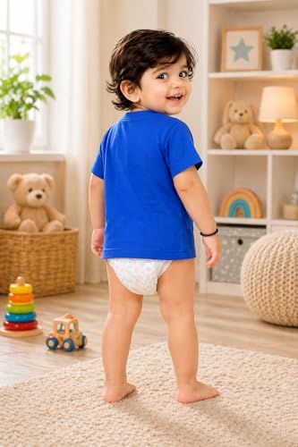 Image of BODYCARE Kids Inafant Placement Print Boys Round Neck Half Sleeves Cotton T-Shirt | Skin Friendly Regular Fit | Soft Breathable Fabric Comfortable & Durability | Pack of 1 | Mustard | Age 6-12 Months