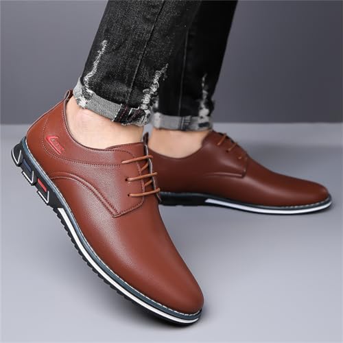 Image of Veslesth Men Casual Business Dress Shoes Lace Up Comfort Oxford for Male Working Driving