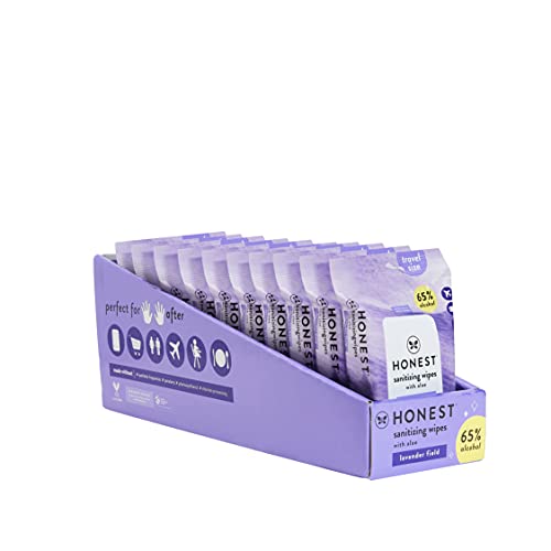Image of The Honest Company Sanitizing Alcohol Wipes Kills 99% of Germs Made With Aloe Lavender 150 Count 10 Packs 15