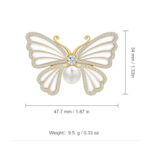 Image of Butterfly Brooch for Women, Insect Butterfly Pins Shawl Pin Clip Flashing Butterfly Jewelry Fashion Brooch Wedding Accessories Sweater Scarf Brooch for Women