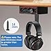 FSNIWEKO Under Desk Mount for Focusrite Scarlett Solo 3rd Gen/Solo 4th Gen with Headphone Hanger Stand,Under Desk Metal Shelf Organizer for Audio Interfaces and Studio Gear (Black Holder Only)