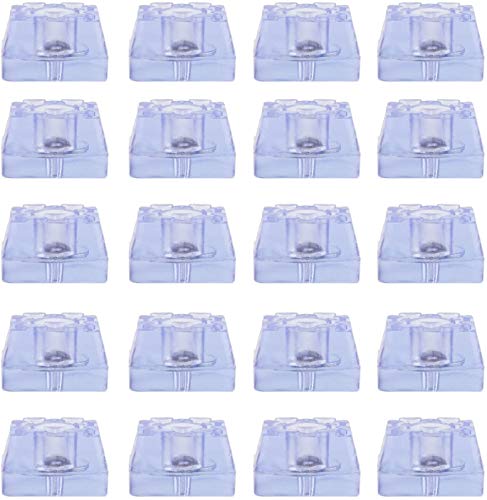 20 almohadillas para muebles cuadradas transparentes, antideslizantes para muebles, para mesa, escritorio, silla, patas de sofá, cancelación de ruido, deslizadores de muebles