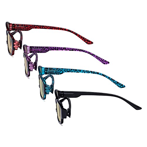 Image of Eyekepper 4-pack Blue Light Blocking Glasses for Women Yellow Tinted