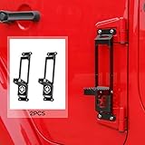 JeCar Door Hinge Step Foot Peg Metal Folding Foot Pedal for Jeep Wrangler 2007-2018 JK JKU,...