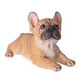Pacific Giftware Playful French Bulldog Firguine Realistic Tan Frenchie Dog Statue Unique Collectible Decor Gift for Pet Lovers and Home Decor 8' Long