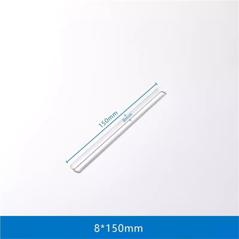 Varilla mezcladora de vidrio con alto contenido borosilicato | Laboratorio transparente 100 Uds 6-8x100-400mm: varilla mezcladora de cabeza redonda de vidrio de borosilicato(8X150mm)