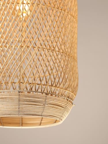Image of Habere India-All the Cultures Fabricating India Ceiling Lamps for Living Room | Rattan Cane Hanging Lamp | Hanging Lights for Bedroom | Rattan Pendant Lights for Dining Room (D31 x H60 cm)
