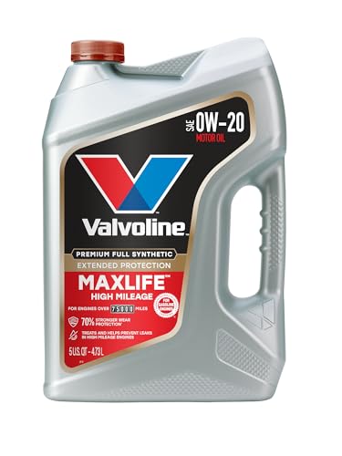Valvoline MaxLife Extended Protection High Mileage 0W-20 Full Synthetic Motor Oil 5 Quart