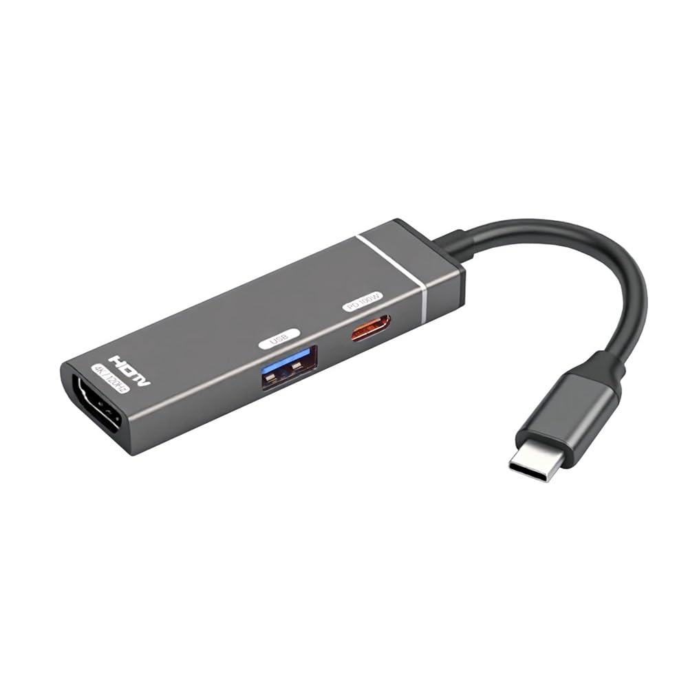 xiwai Adattatore multiporta USB-C tipo C a HDMI 4K a 120 Hz Convertitore USB 3.0 OTG HDTV con porta di alimentazione PD femmina da 100 W